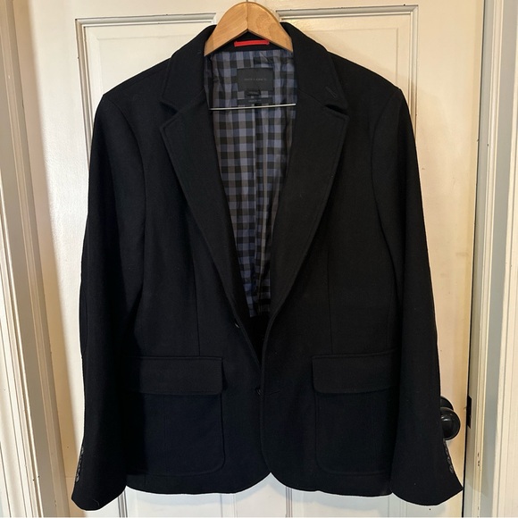 Jack & JONES EFix Medium fit Black Two Button blazer 185/104A (XL) Elbow Patches - Picture 1 of 12